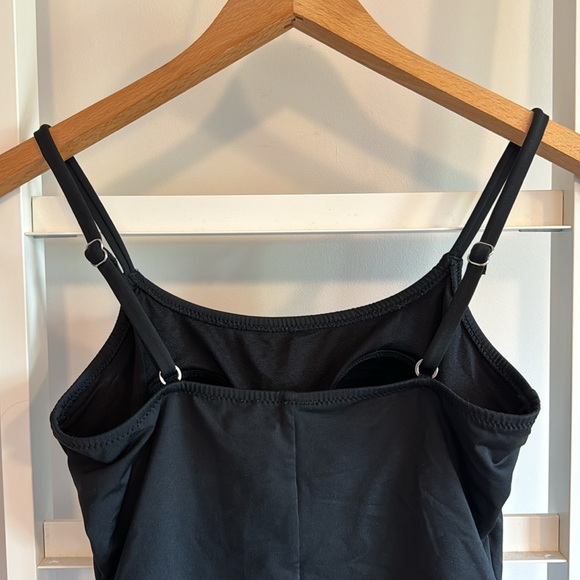 Garnet Hill — Elegant, classic, simple black one-piece swim suit - Picture 6 of 12